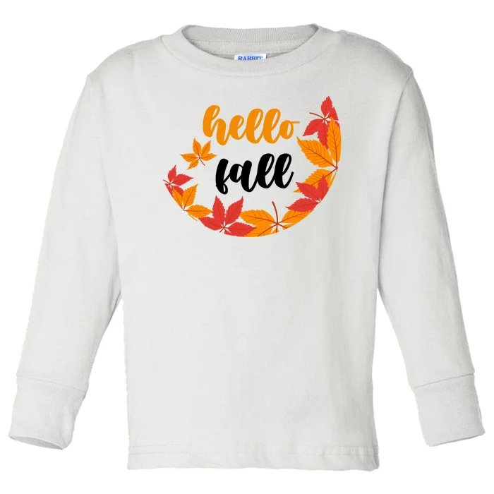 Hello Fall Nature Lover Toddler Long Sleeve Shirt