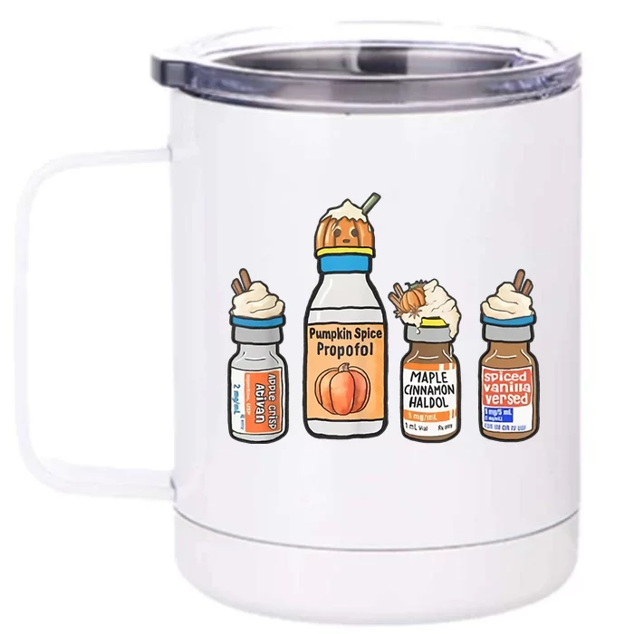 Halloween Fall Nurse Funny Front & Back 12oz Stainless Steel Tumbler Cup