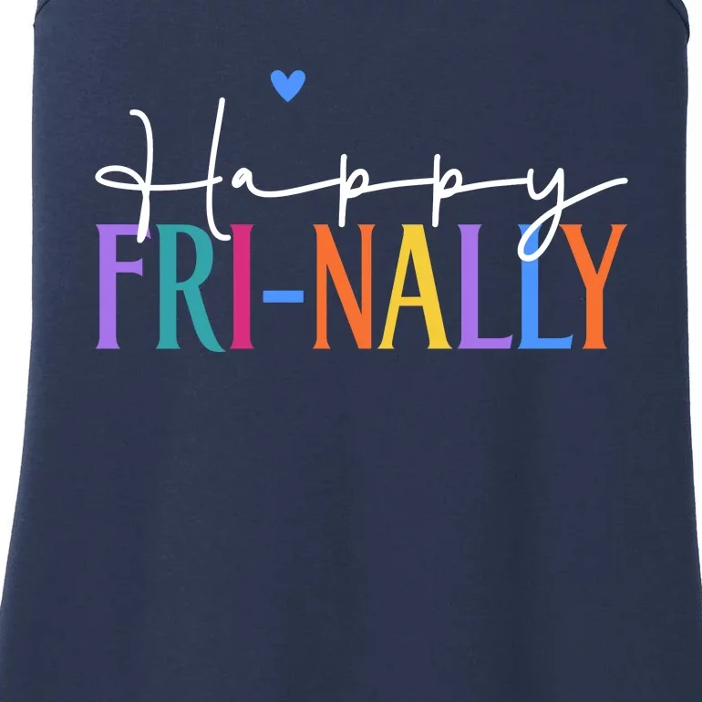 Happy Friyay New Teacher Life Wo Frinally Friday Lover Ladies Essential Tank