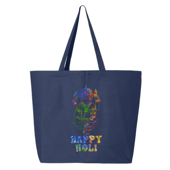 Happy Festival Of Colors Happy Holi Ganesha For Hindu Indian Funny Gift 25L Jumbo Tote