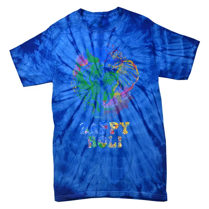 Happy Festival Of Colors Happy Holi Dala Hindu Indian Cool Gift Tie-Dye T-Shirt