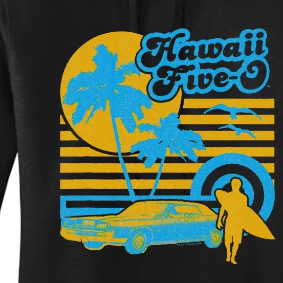 Hawaii Five O 5 0 Surfer Women's Pullover Hoodie