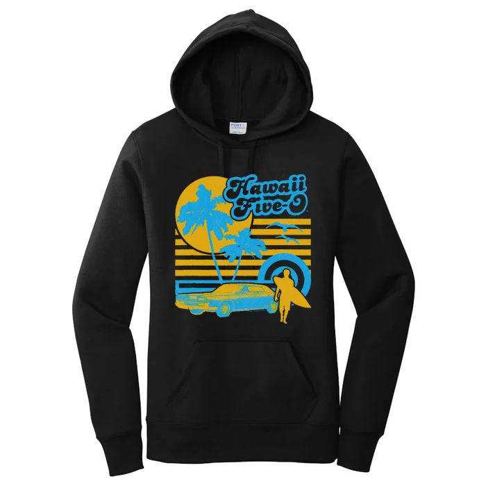 Hawaii Five O 5 0 Surfer Women's Pullover Hoodie