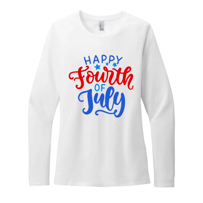 Happy Fourth Of July Celebration Womens CVC Long Sleeve Shirt