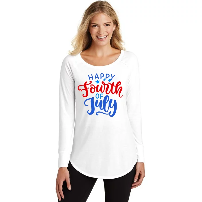 Happy Fourth Of July Celebration Women's Perfect Tri Tunic Long Sleeve Shirt