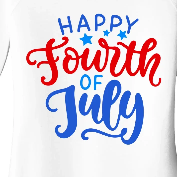 Happy Fourth Of July Celebration Women's Perfect Tri Tunic Long Sleeve Shirt