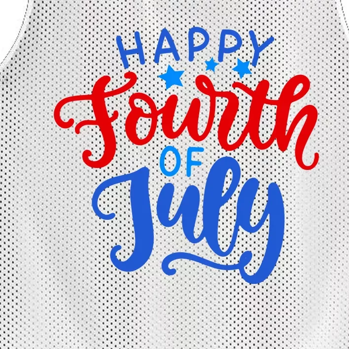 Happy Fourth Of July Celebration Mesh Reversible Basketball Jersey Tank