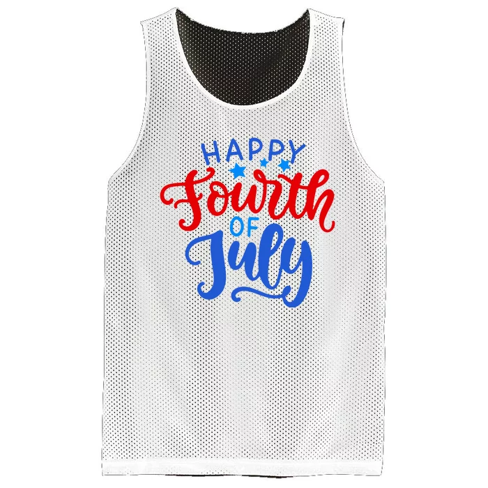 Happy Fourth Of July Celebration Mesh Reversible Basketball Jersey Tank