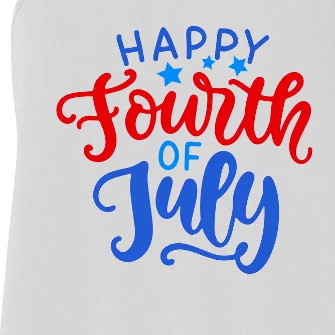 Happy Fourth Of July Celebration Women's Racerback Tank