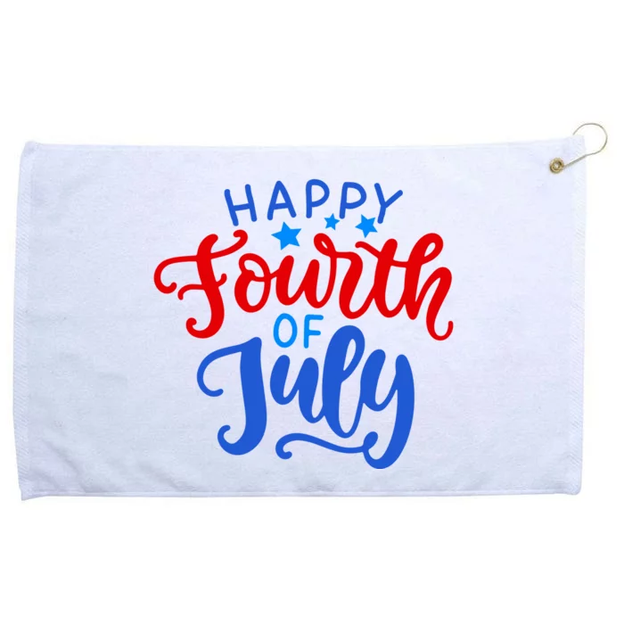 Happy Fourth Of July Celebration Grommeted Golf Towel