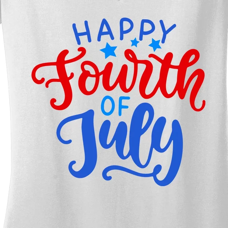 Happy Fourth Of July Celebration Women's V-Neck T-Shirt