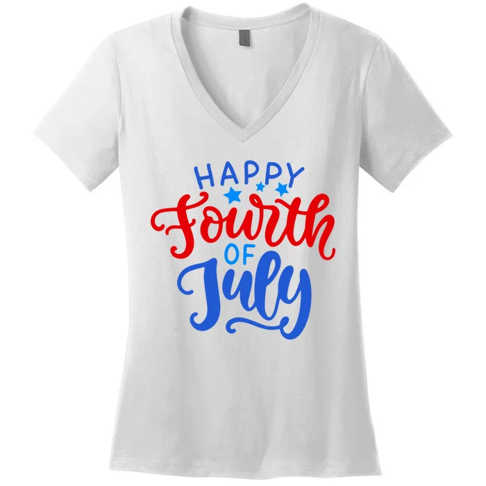 Happy Fourth Of July Celebration Women's V-Neck T-Shirt