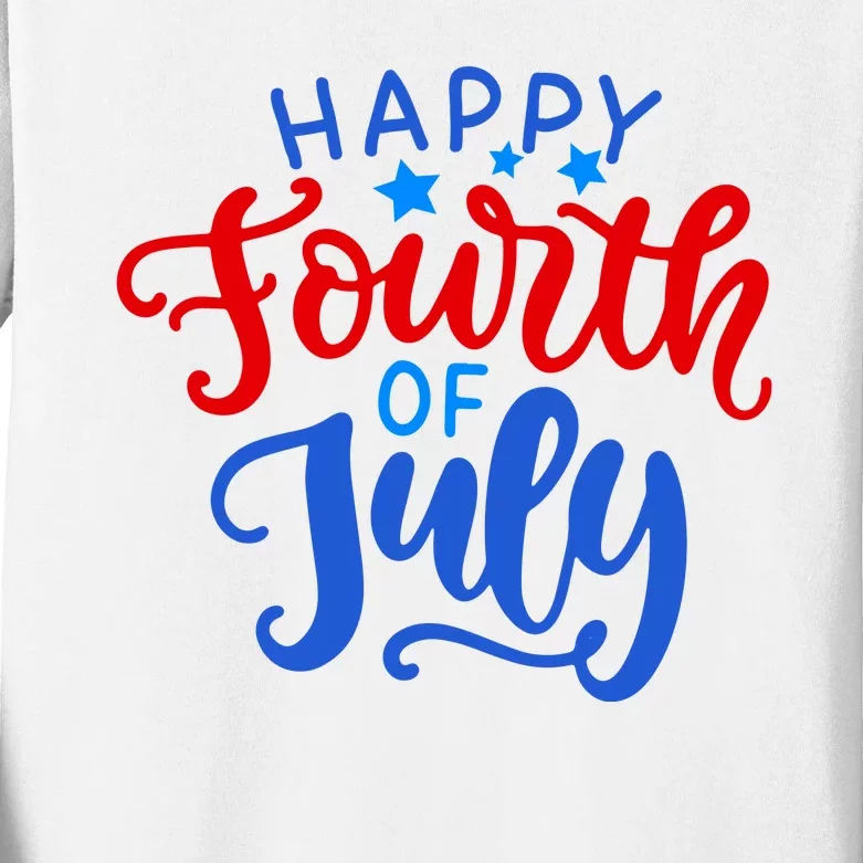 Happy Fourth Of July Celebration Kids Long Sleeve Shirt