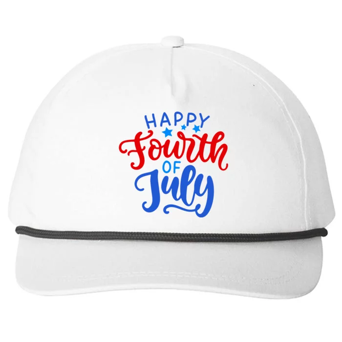 Happy Fourth Of July Celebration Snapback Five-Panel Rope Hat