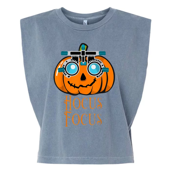 Hocus Focus Optometry Halloween Optometrist Eye Doctor Funny Garment-Dyed Women's Muscle Tee