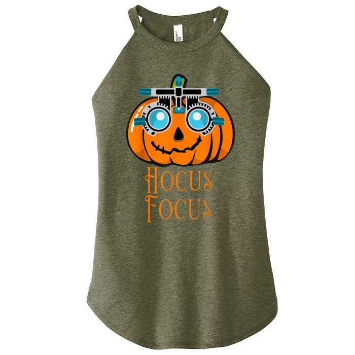 Hocus Focus Optometry Halloween Optometrist Eye Doctor Funny Women’s Perfect Tri Rocker Tank