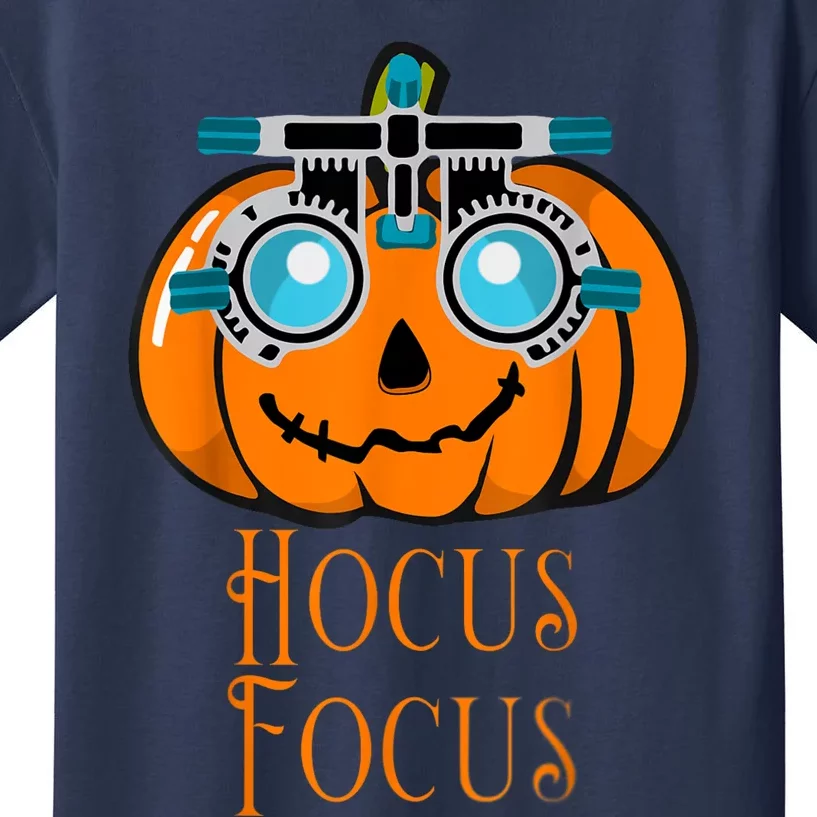 Hocus Focus Optometry Halloween Optometrist Eye Doctor Funny Kids T-Shirt