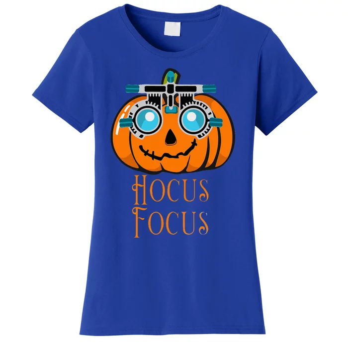 Hocus Focus Optometry Halloween Optometrist Eye Doctor Funny Women's T-Shirt