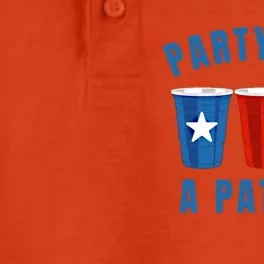 Happy Fourth Of July Party Like Patriot Funny Beer Pong Usa Cool Gift Dry Zone Grid Performance Polo