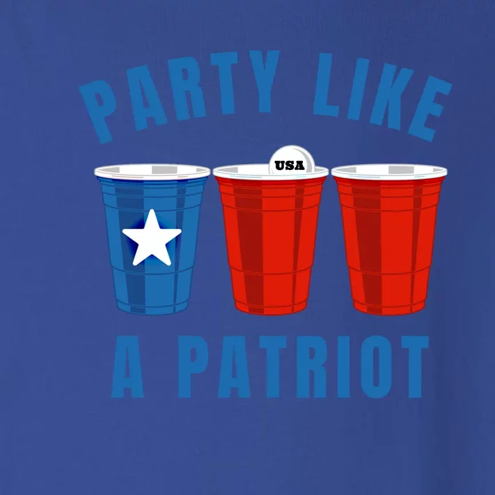 Happy Fourth Of July Party Like Patriot Funny Beer Pong Usa Cool Gift Toddler Long Sleeve Shirt