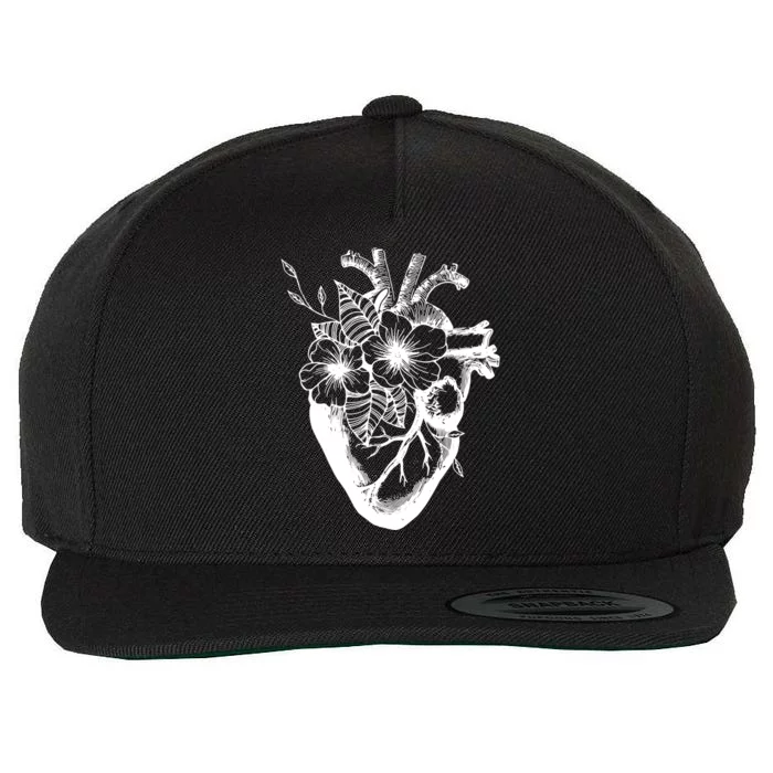 Heart Flowers Open Heart Surgery Transplant Bypass Recovery Cool Gift Wool Snapback Cap