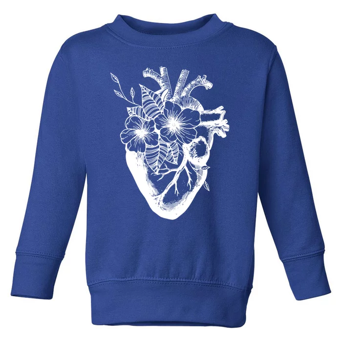 Heart Flowers Open Heart Surgery Transplant Bypass Recovery Cool Gift Toddler Sweatshirt