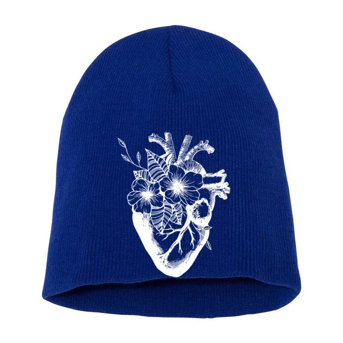 Heart Flowers Open Heart Surgery Transplant Bypass Recovery Cool Gift Short Acrylic Beanie