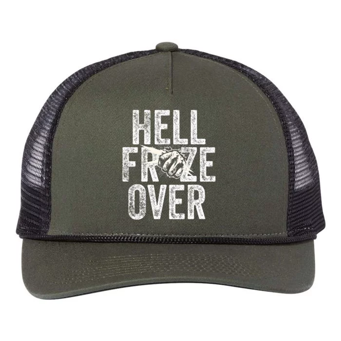 Hell Froze Over Retro Rope Trucker Hat Cap