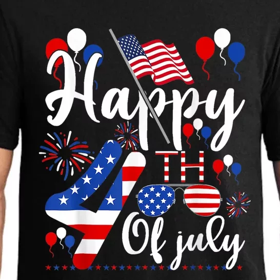 Happy Fourth Of July Patriotic Us American Flag 4th Of July Pajama Set