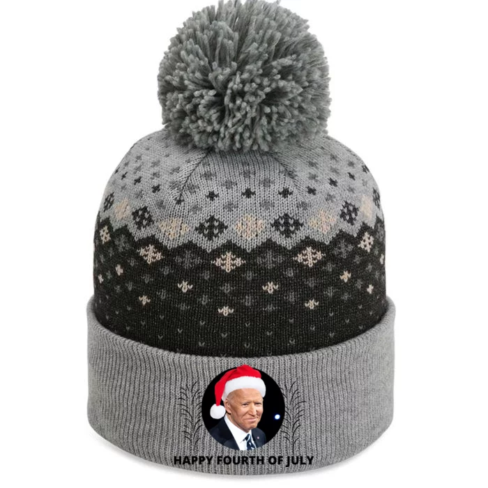 Happy Fourth Of July Biden Christmas Funny The Baniff Cuffed Pom Beanie