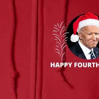 Happy Fourth Of July Biden Christmas Funny Full Zip Hoodie