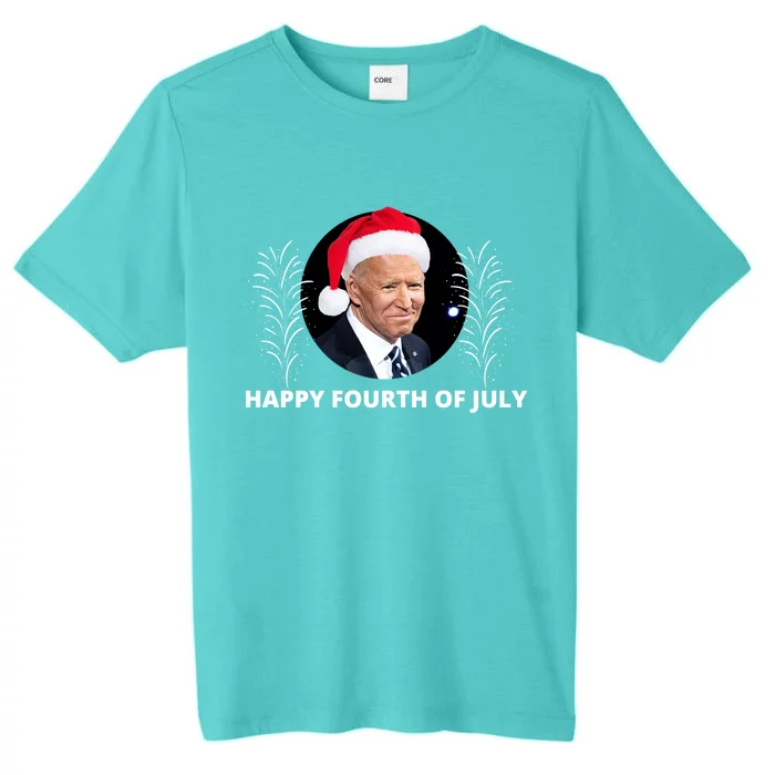 Happy Fourth Of July Biden Christmas Funny ChromaSoft Performance T-Shirt