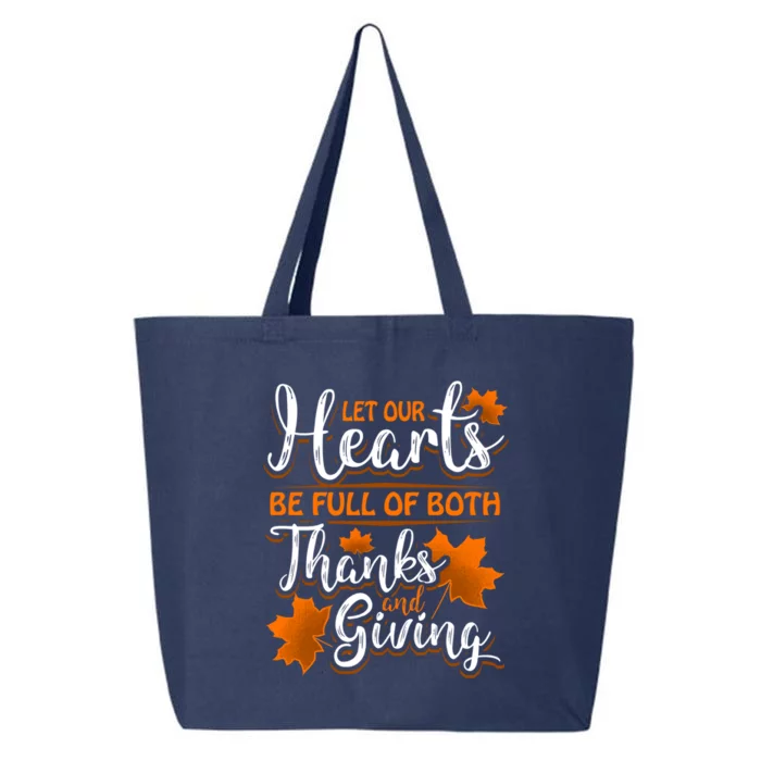 Hearts Full of Thanks Thanksgiving 25L Jumbo Tote