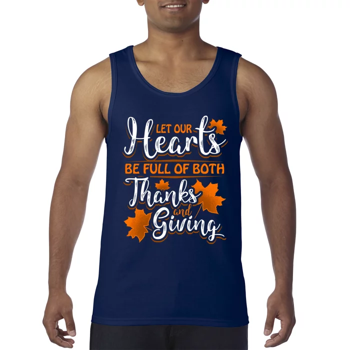 Hearts Full of Thanks Thanksgiving Tank Top