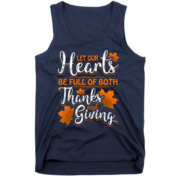 Hearts Full of Thanks Thanksgiving Tank Top