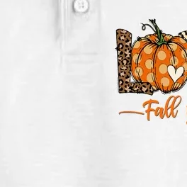 Hello Fall Pumpkin Love Fall YAll Leopard Peace Love Fall Dry Zone Grid Performance Polo