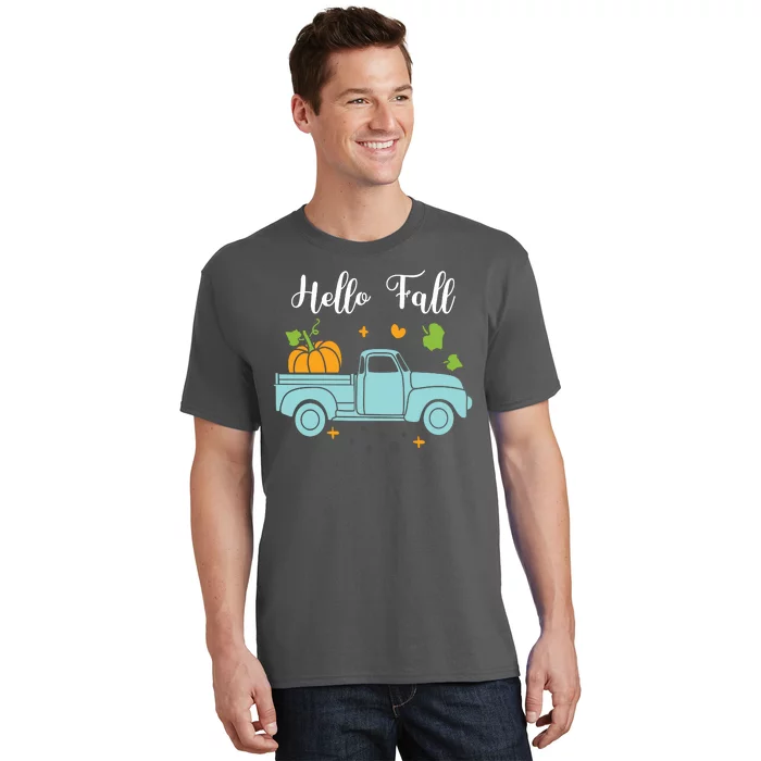 Hello Fall Pumpkin Vintage Truck T-Shirt