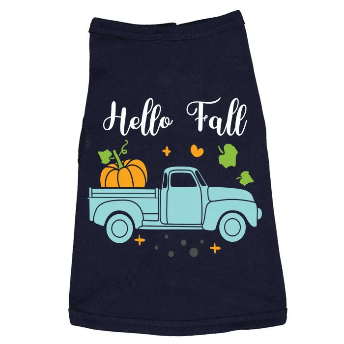 Hello Fall Pumpkin Vintage Truck Doggie Tank