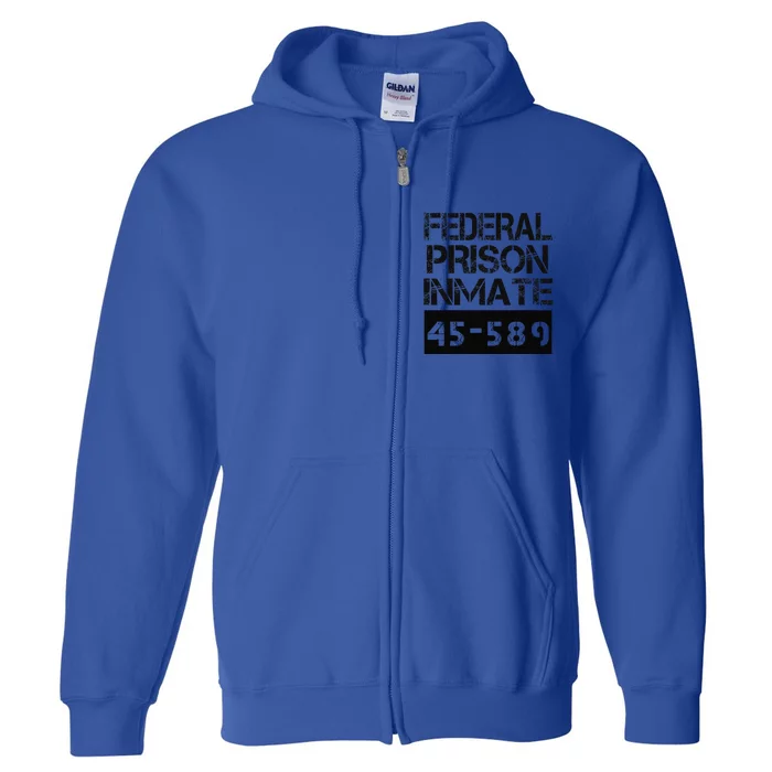 Halloween Federal Prison Inmate Prisoner Costume Full Zip Hoodie