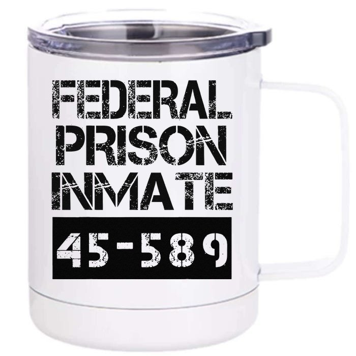 Halloween Federal Prison Inmate Prisoner Costume Front & Back 12oz Stainless Steel Tumbler Cup