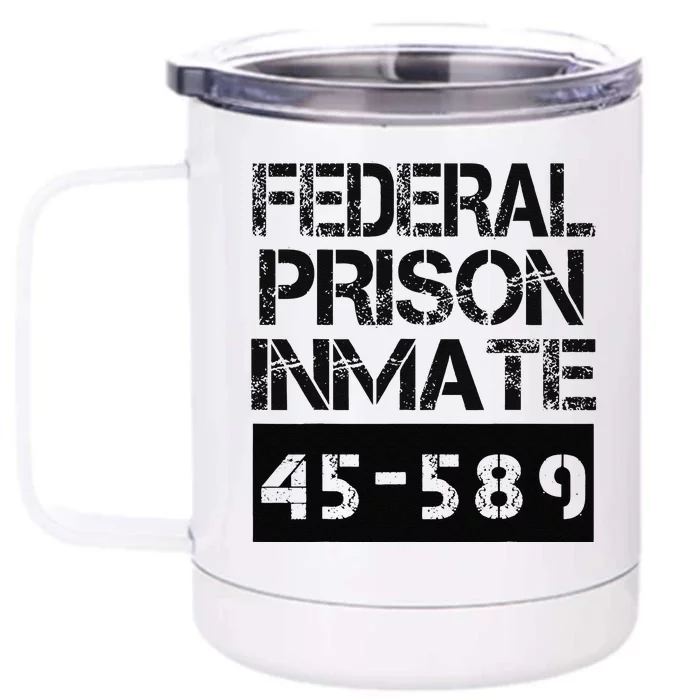 Halloween Federal Prison Inmate Prisoner Costume Front & Back 12oz Stainless Steel Tumbler Cup