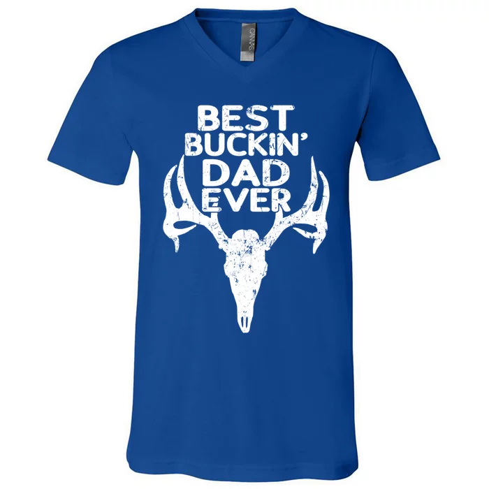 Holiday Father Papa Pops Parent Hero Best Buckin Dad Ever Cute Gift V-Neck T-Shirt