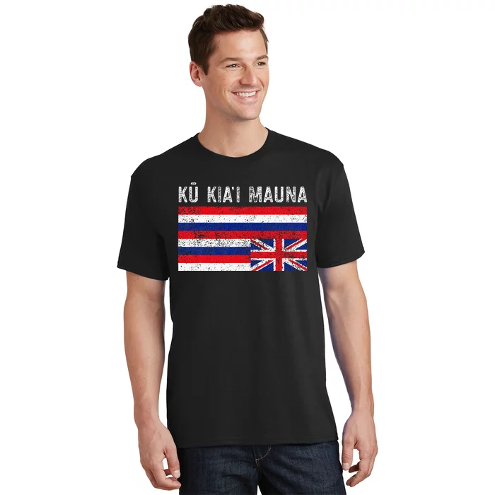 Hawaiian Flag Protest Protect Mauna Kea Ku Kiai Mauna T-Shirt