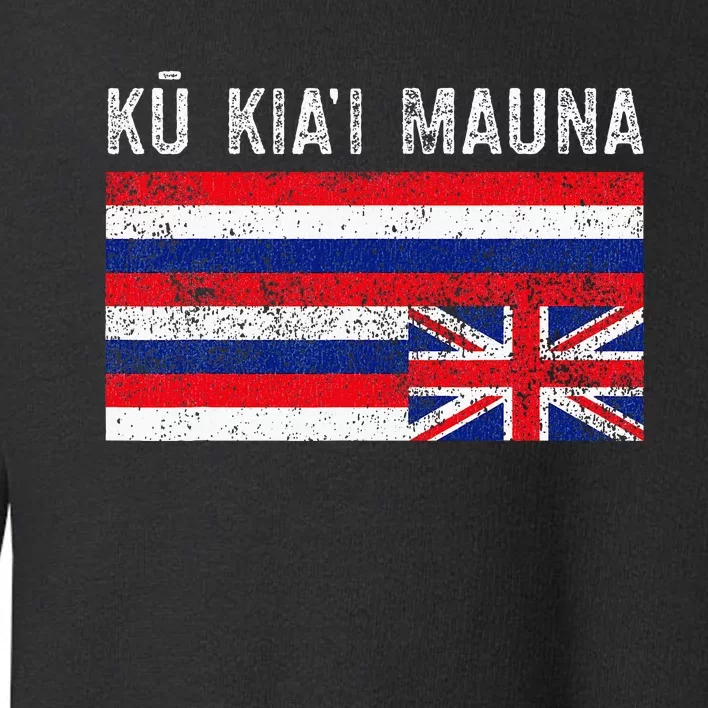 Hawaiian Flag Protest Protect Mauna Kea Ku Kiai Mauna Toddler Sweatshirt