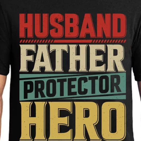 Husband Father Protector Hero FatherS Day Themed Graphic Pajama Set