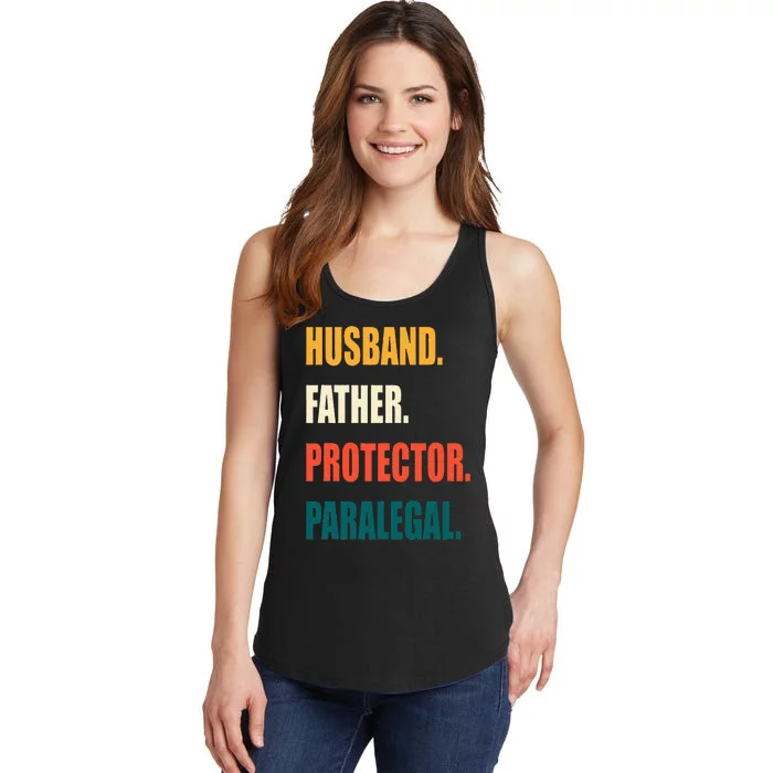 Husband Father Protector Paralegal Ladies Essential Tank