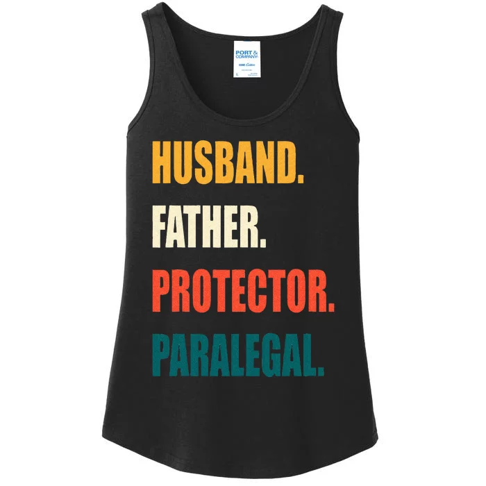 Husband Father Protector Paralegal Ladies Essential Tank