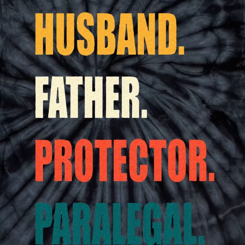 Husband Father Protector Paralegal Tie-Dye T-Shirt