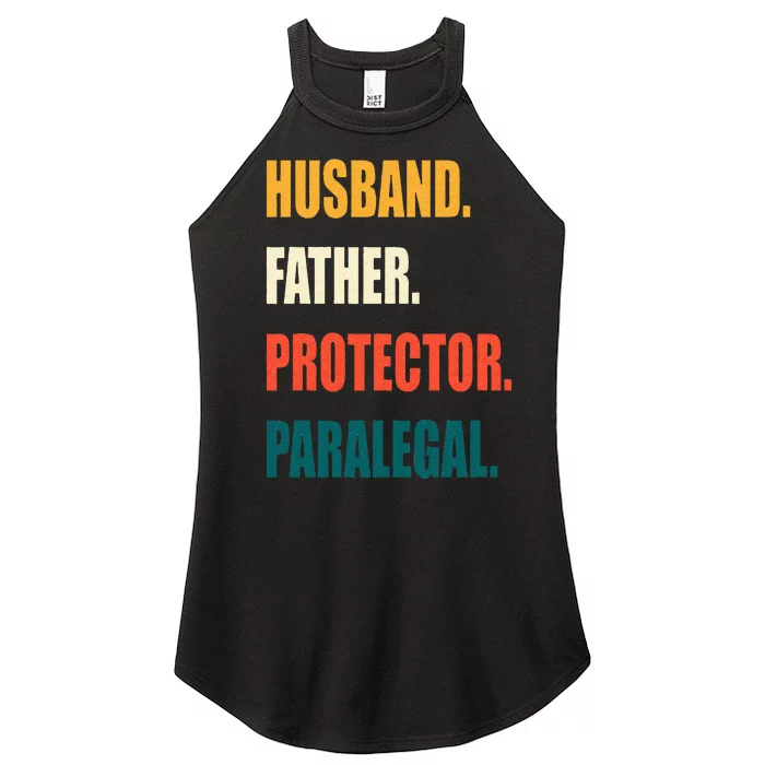 Husband Father Protector Paralegal Women’s Perfect Tri Rocker Tank