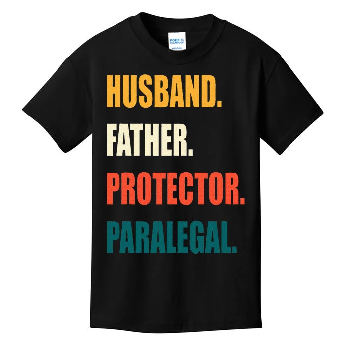 Husband Father Protector Paralegal Kids T-Shirt